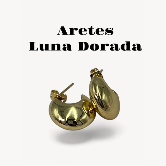Aretes Luna Dorada